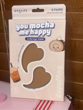 SpaLife You Mocha Me Happy Depuffing Undereye Mask set